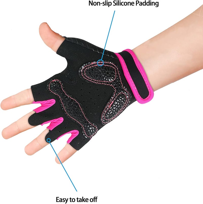 Luwint قفازات تمرين للأطفال، قفازات رياضية مهوّاة للأولاد والبنات لرفع الأثقال في صالة الألعاب الرياضية، للأطفال من 3-12 سنة - Image 3